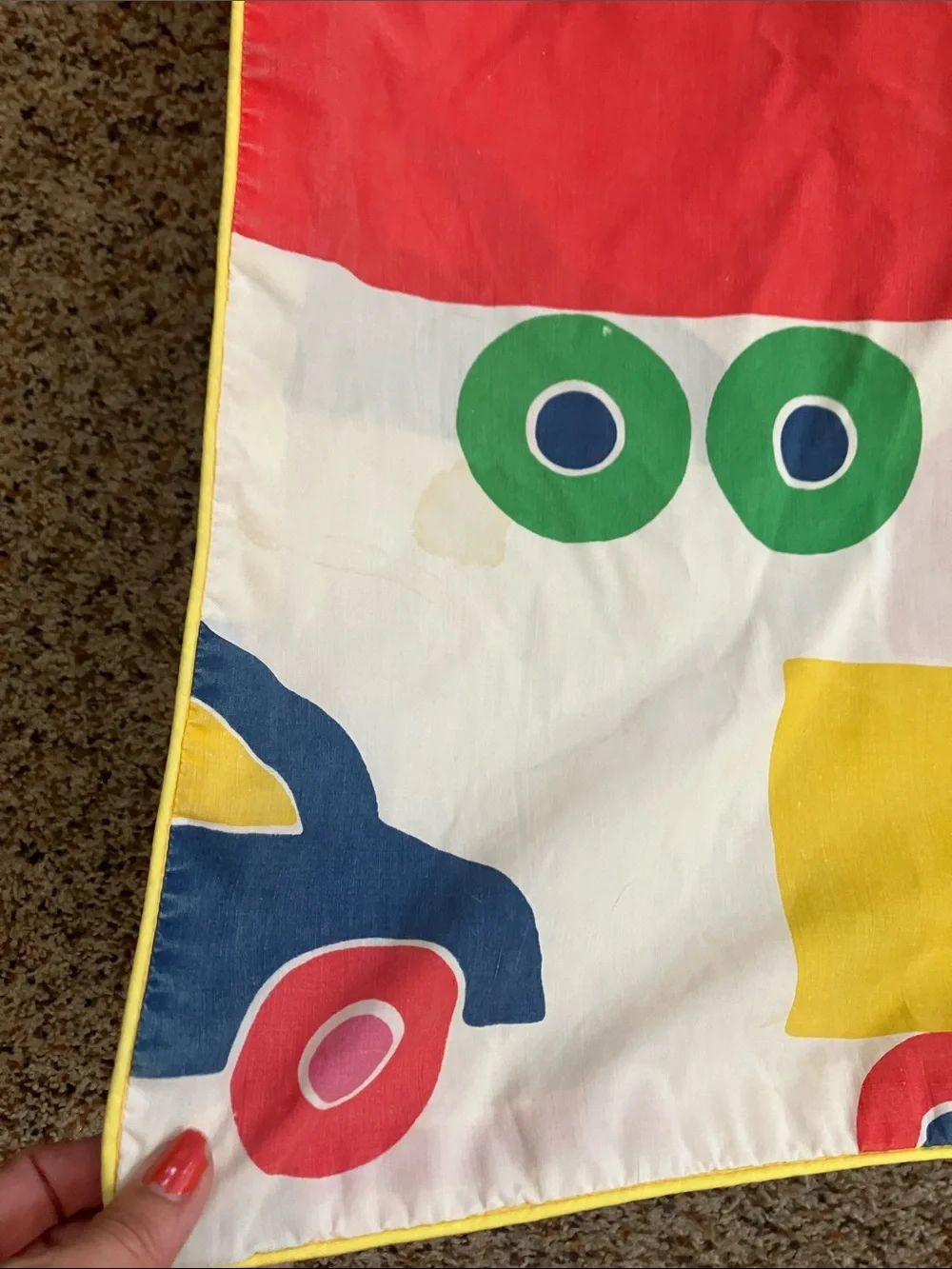 Marimekko vintage 70s Kids cars and trucks Duvet Cover Bo boo Dan Rivers twin